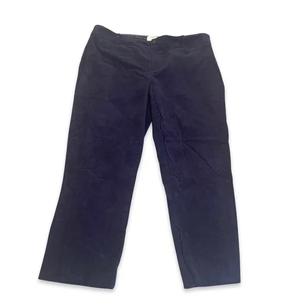 Anthropologie Navy Cropped Corduroy Pants Size 16W - Picture 4 of 5
